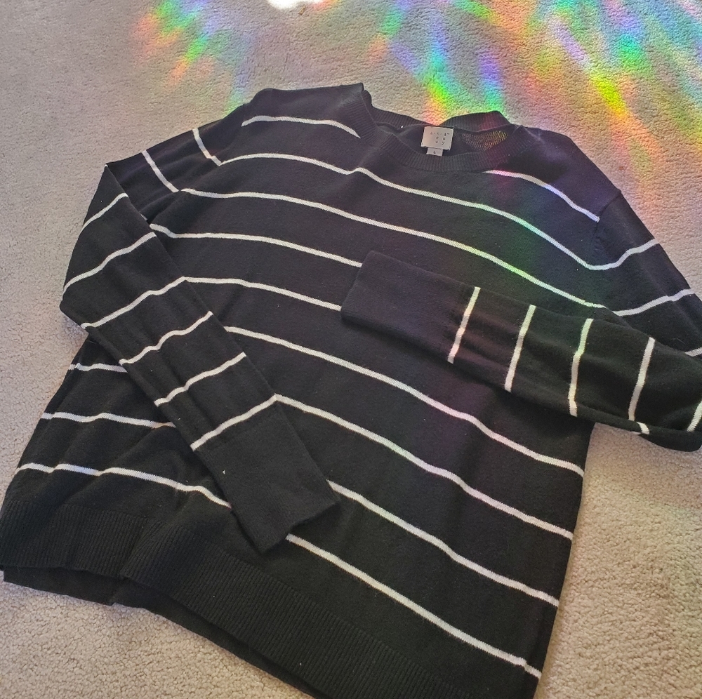 A New Day black and white striped sweater